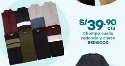 Tottus Redwood chompa cuello redondo y cierre oferta