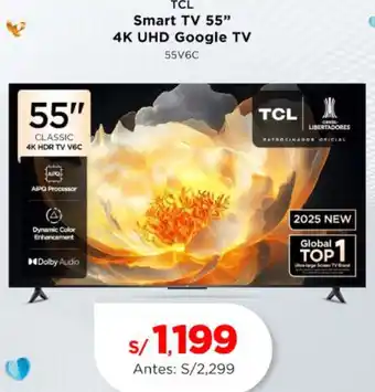 La Curacao Tcl smart tv 55" oferta