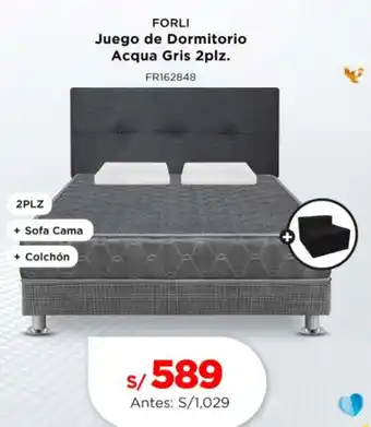 La Curacao Forli juego de dormitorio acqua gris oferta