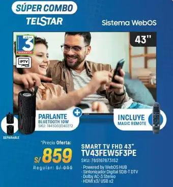 El Gallo Más Gallo Smart tv fhd 43" oferta