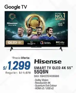 El Gallo Más Gallo Hisense smart tv qled 4k 55" oferta
