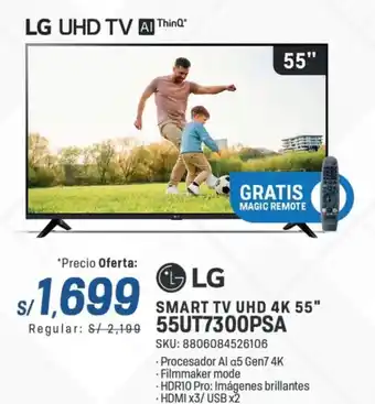 El Gallo Más Gallo Lg smart tv uhd 4k 55" oferta