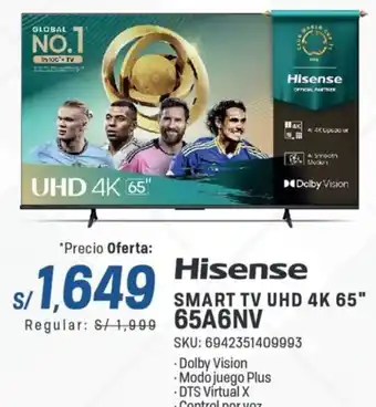 El Gallo Más Gallo Hisense smart tv uhd 4k 65" oferta