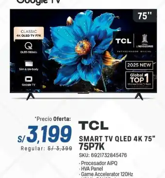 El Gallo Más Gallo Tcl smart tv qled 4k 75" oferta