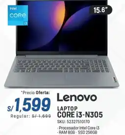 El Gallo Más Gallo Lenovo laptop core i3-n305 oferta