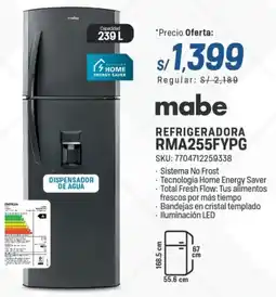 El Gallo Más Gallo Mabe refrigeradora RMA255FYPG oferta