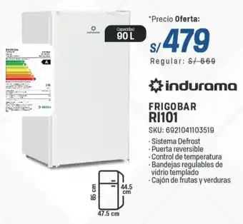 El Gallo Más Gallo Indurama frigobar RI101 oferta