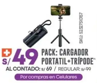 El Gallo Más Gallo Cargador portatil + trípode oferta