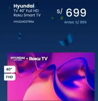 Tiendas EFE Hyundai tv 40" full hd roku smart tv oferta