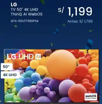 Tiendas EFE Lg tv 50" 4k uhd thinq al webos oferta