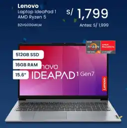 Tiendas EFE Lenovo laptop ideapad 1 amd ryzen 5 oferta