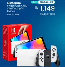 Tiendas EFE Nintendo switch oled 64gb versión japón blanco oferta