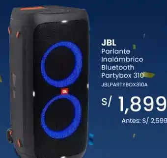 Tiendas EFE Jbl parlante inalámbrico bluetooth partybox 310 oferta