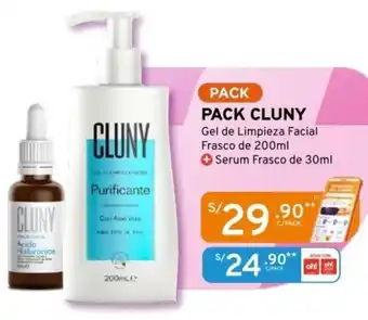 Mifarma Pack cluny gel de limpieza facial frasco oferta