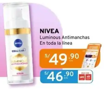 Mifarma Nivea luminous antimanchas en toda la línea oferta