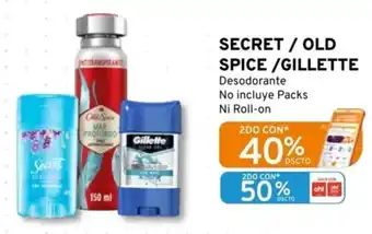 Mifarma Secret / old spice/gillette desodorante oferta
