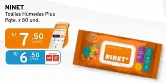 Mifarma Ninet toallas húmedas plus oferta