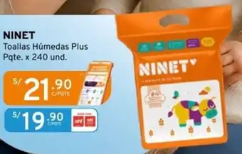 Mifarma Ninet toallas húmedas plus oferta