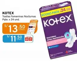 Mifarma Kotex toallas femeninas nocturnas oferta
