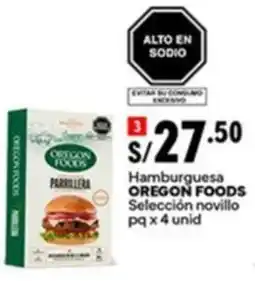Plaza Vea OREGON FOODS Hamburguesa oferta