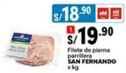 Plaza Vea SAN FERNANDO Filete de pierna parrillera oferta