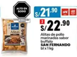 Plaza Vea SAN FERNANDO Alitas de pollo marinadas sabor buffalo oferta