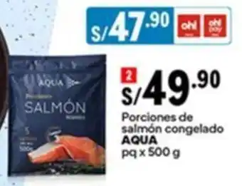 Plaza Vea AQUA Porciones de salmon congelado oferta
