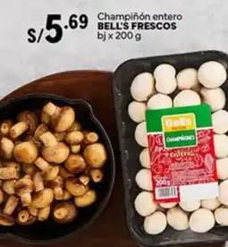 Plaza Vea BELL'S FRESCOS Champiñón entero oferta