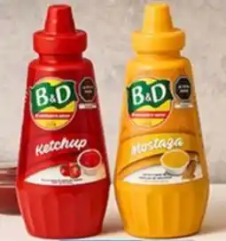 Plaza Vea B&D ketchup + mostaza oferta