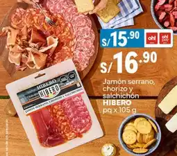 Plaza Vea HIBERO Jamón serrano, chorizo y salchichón oferta