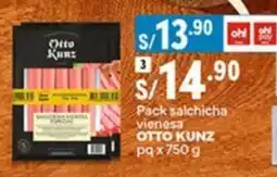 Plaza Vea OTTO KUNZ Pack salchicha vienesa oferta