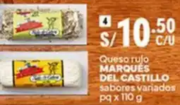 Plaza Vea MARQUÉS DEL CASTILLO Queso rujo oferta