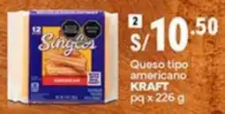 Plaza Vea KRAFT Queso tipo americano oferta