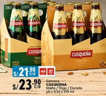 Plaza Vea CUSQUEÑA Cerveza oferta