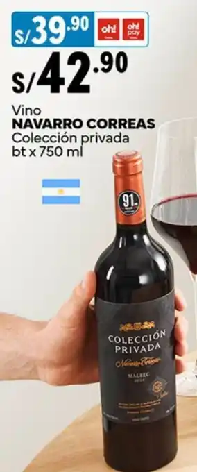 Plaza Vea NAVARRO CORREAS Vino oferta