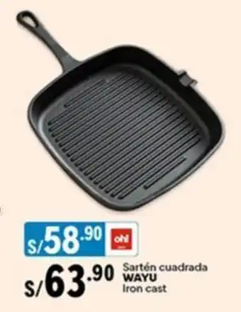Plaza Vea WAYU Sartén cuadrada oferta