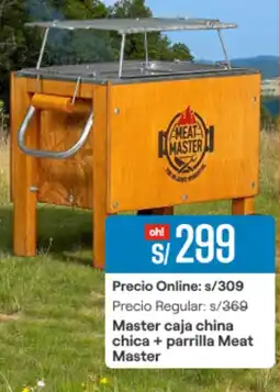 Promart Master caja china chica + parrilla Meat Master oferta