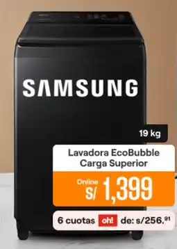 Promart Samsung Lavadora EcoBubble Carga Superior oferta