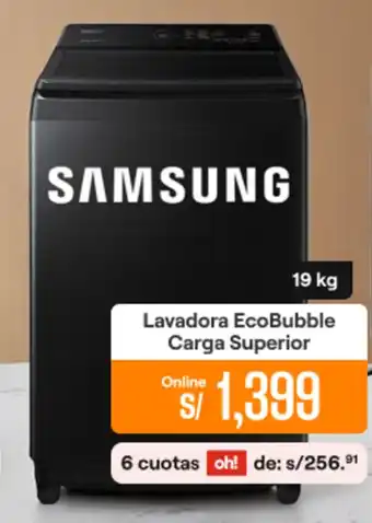Promart Samsung Lavadora EcoBubble Carga Superior oferta