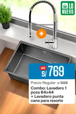Promart Lavadero 1 poza 64x44 + Lavadero punta cana para resorte oferta