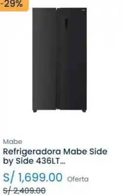 Tiendas EFE Mabe Refrigeradora Side by Side oferta