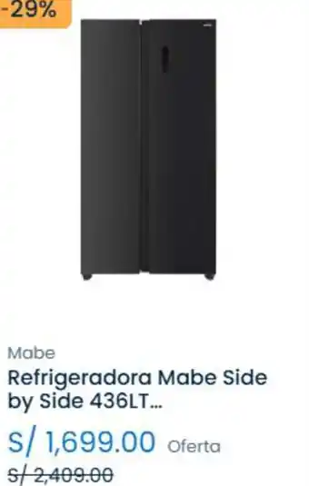 Tiendas EFE Mabe Refrigeradora Side by Side oferta