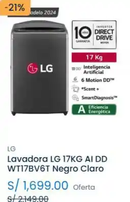 Tiendas EFE LG Lavadora 17KG AI DD oferta