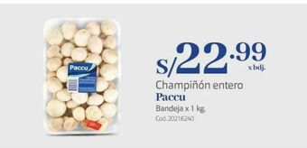 Makro Champiñon entero paccu oferta