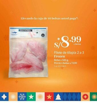 Makro Filete de tilapia 2 a 3 frozen oferta