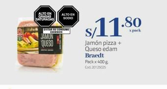 Makro Jamón pizza + queso edam braedt oferta