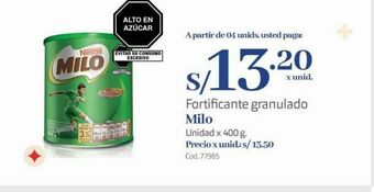 Makro Fortificante granulado milo oferta