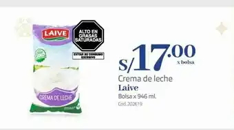 Makro Crema de leche laive oferta