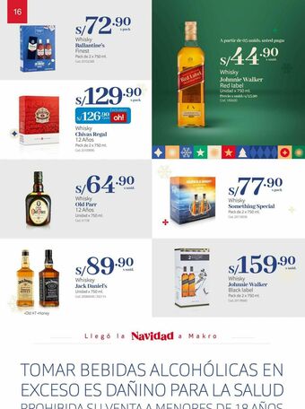 Makro Whisky johnnie walker oferta