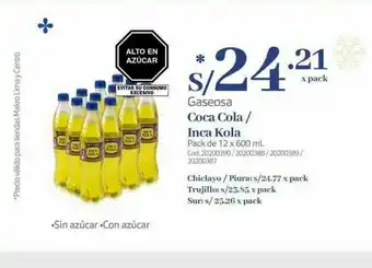 Makro Gaseosa coca-cola/ inkacola oferta